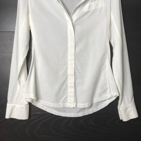 James Perse White Button Down Lightweight Top - Picture 3 of 7